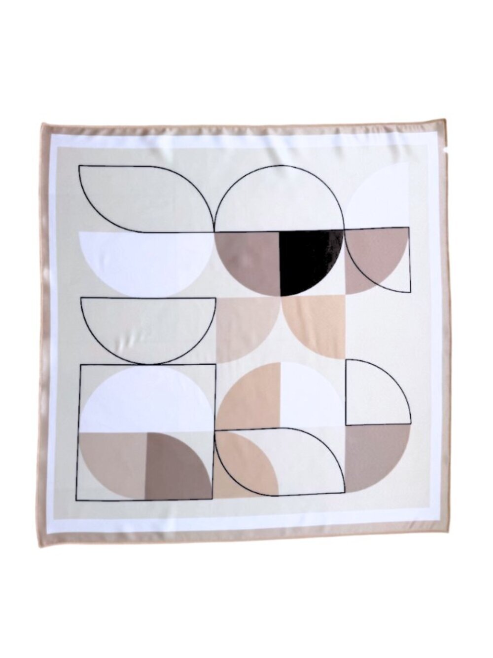 Abstract Geometric Mid-Century Square Scarf 48x48cm | Custom Design Bandana NWOT
